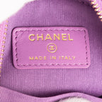 Shoulder Bag Filigree Round Crossbody Lavender Caviar Quilted Leather