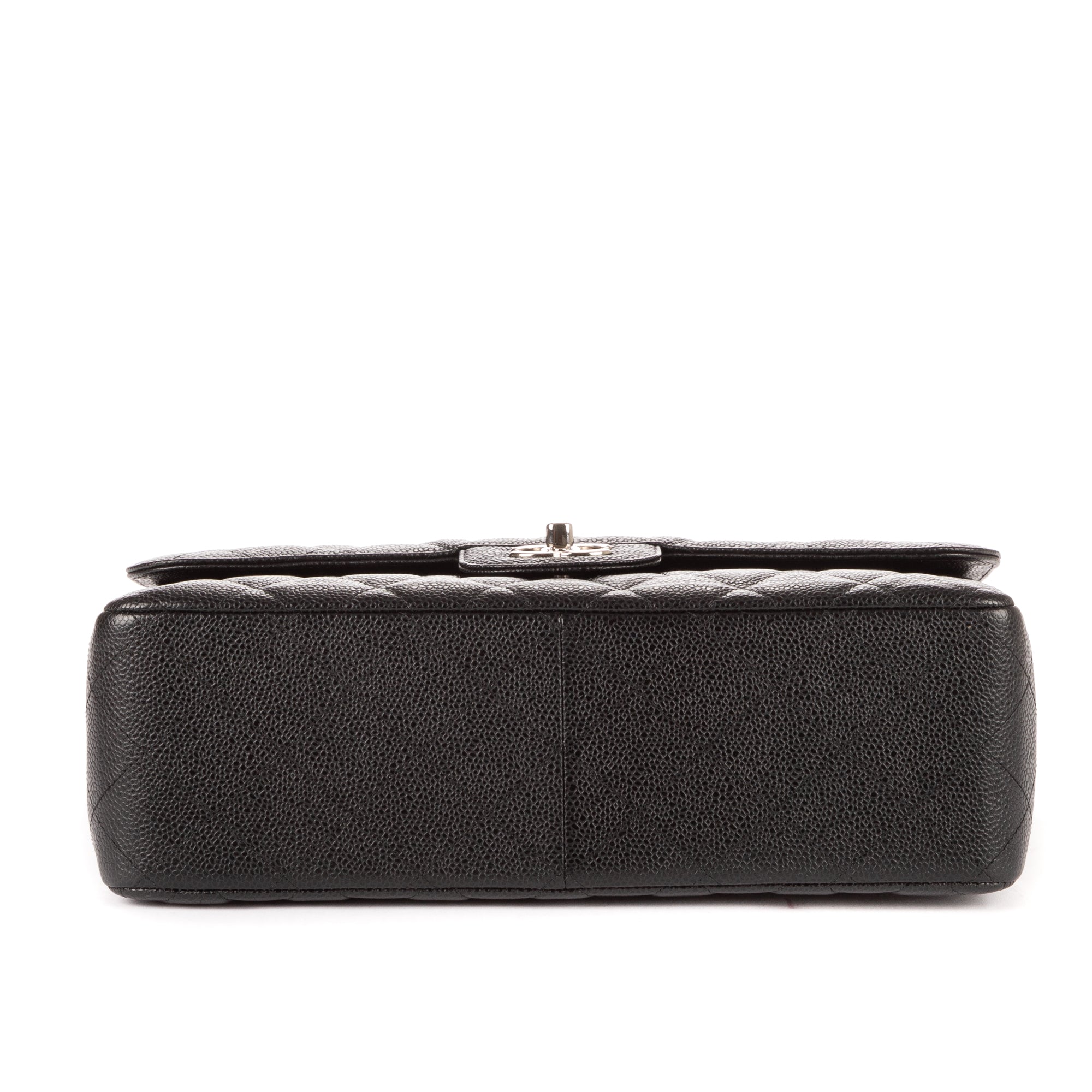 Shoulder Bag Classic Jumbo Double Flap 30 Black Caviar Quilted Leather