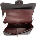 Bolso de Hombro Clásico Jumbo Doble Solapa 30 Cuero Acolchado Caviar Negro