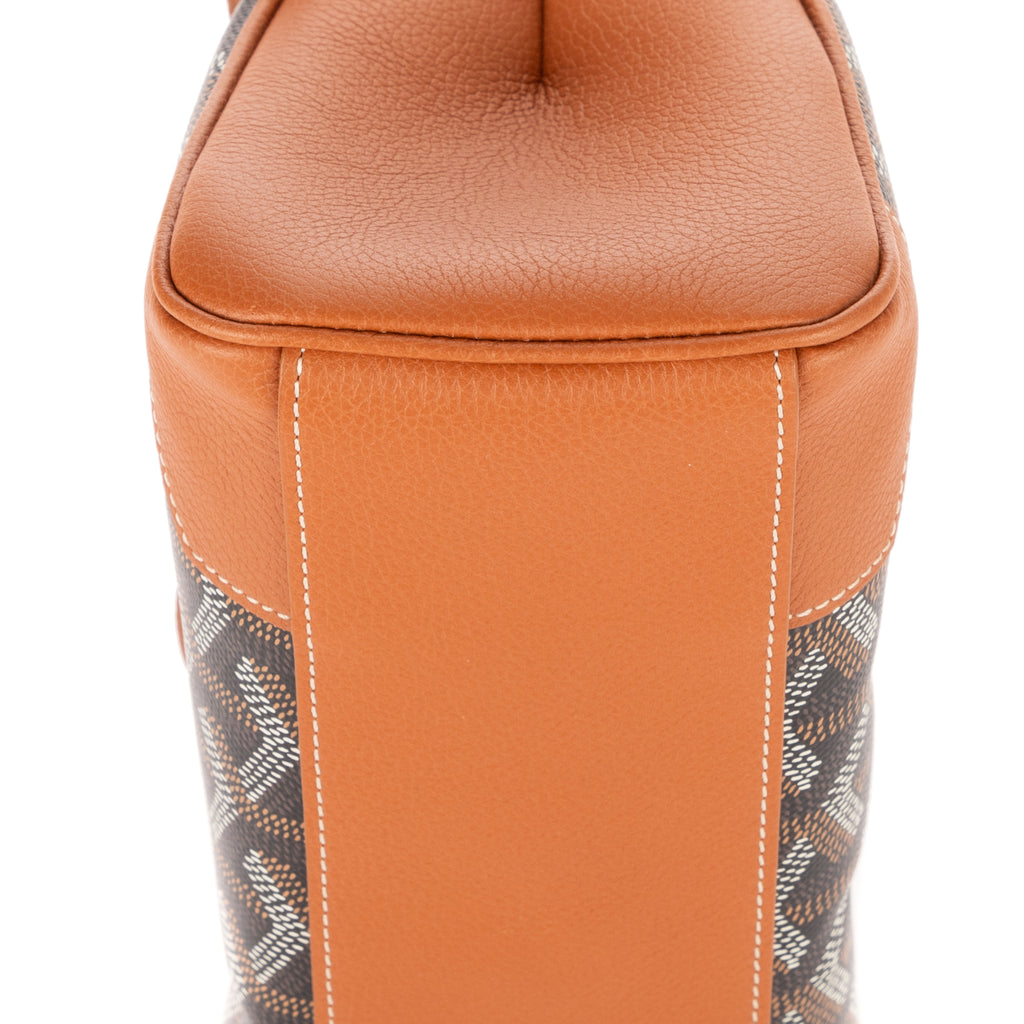 Bolso de mano Saigon Mini Piel de becerro negra/Lona Goyardine