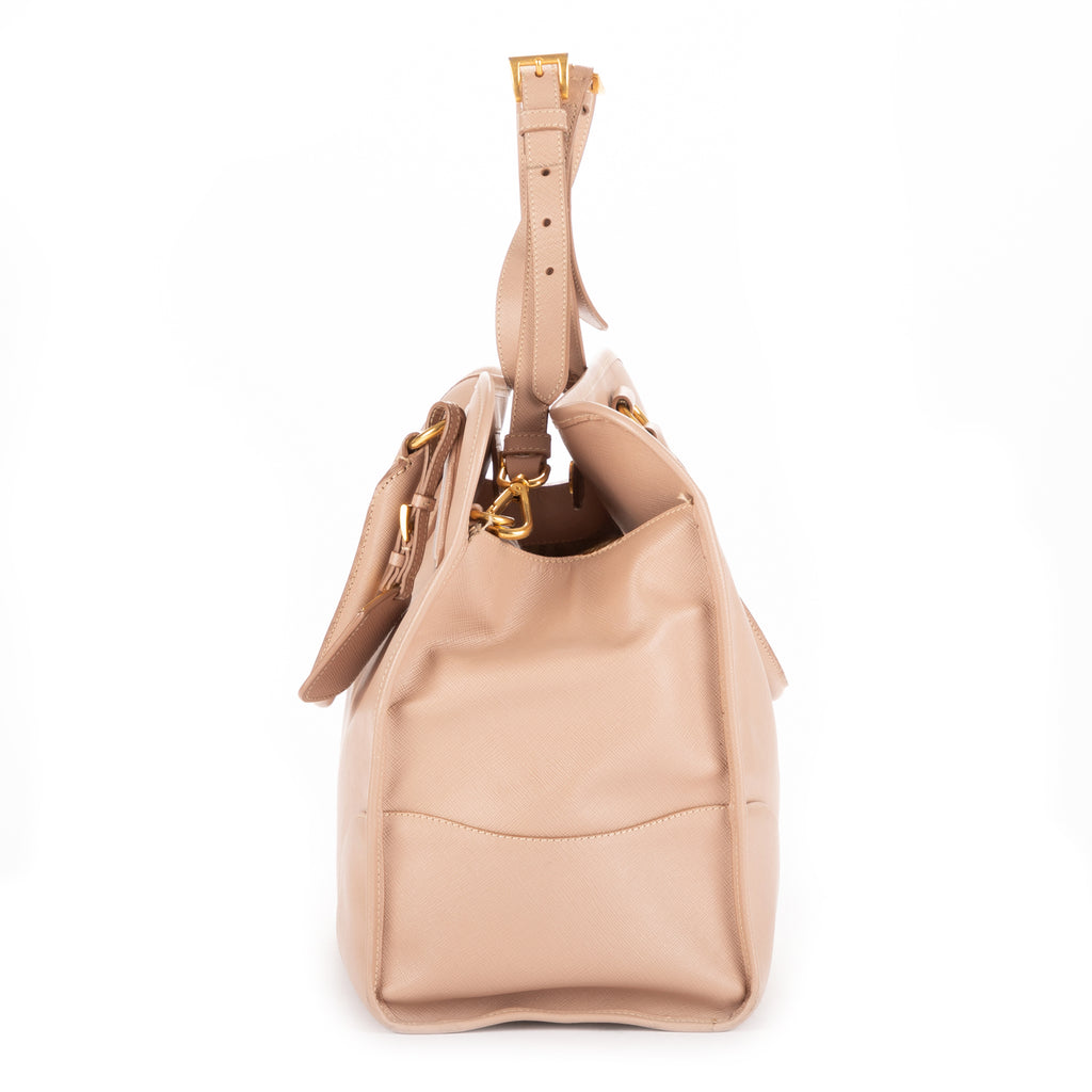 Shoulder Bag Luxe Bowler 2way Tote Salmon Saffiano