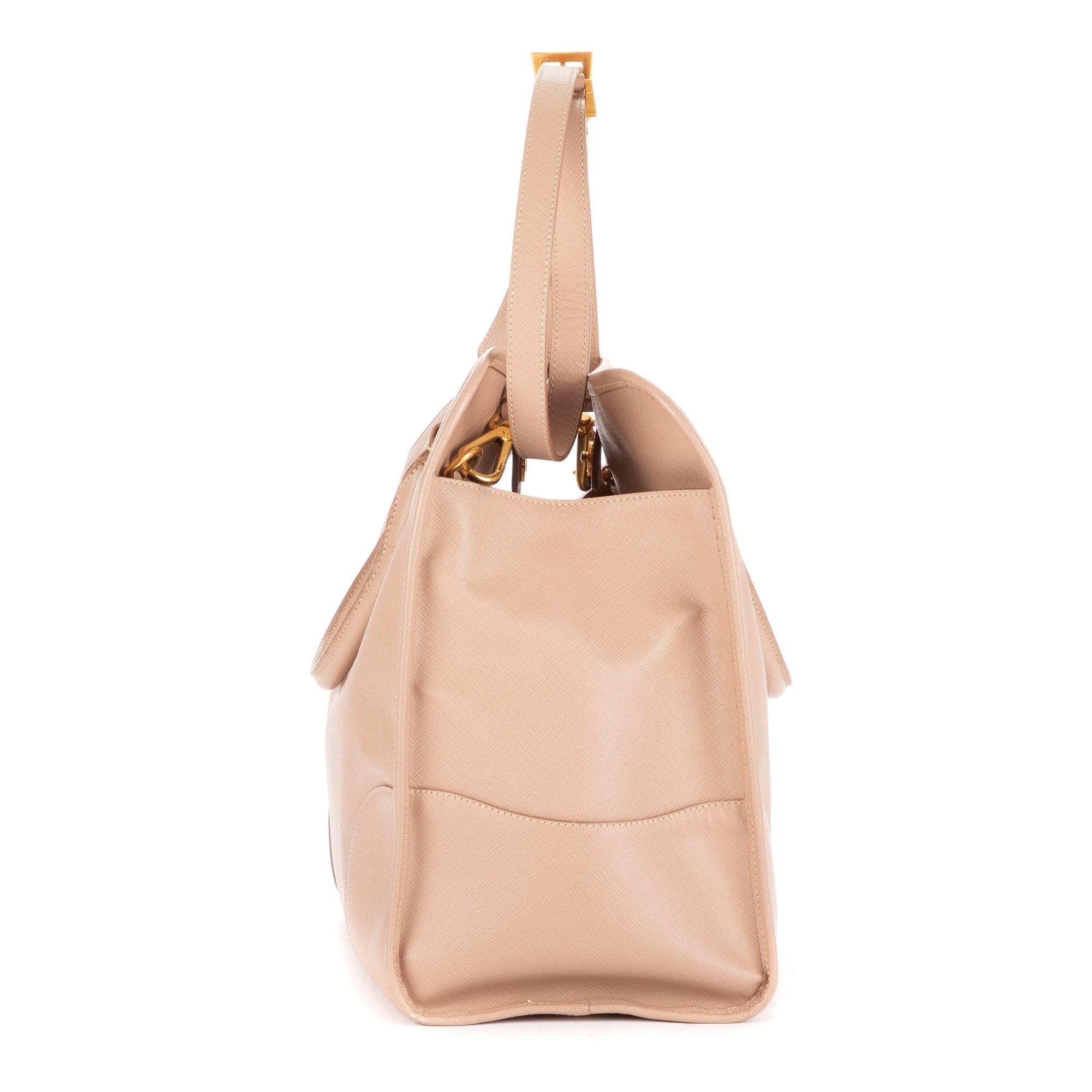 Shoulder Bag Luxe Bowler 2way Tote Salmon Saffiano