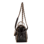 Shoulder Bag Flap Chain Black Calfskin