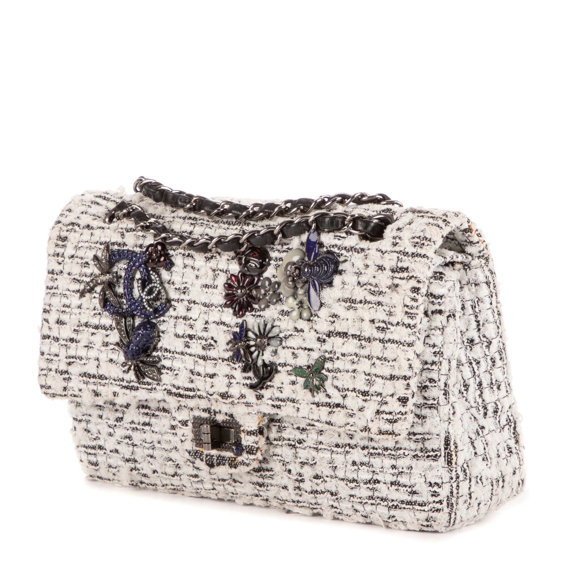 Shoulder Bag Ltd. Ed. 2.55 Insect White Tweed