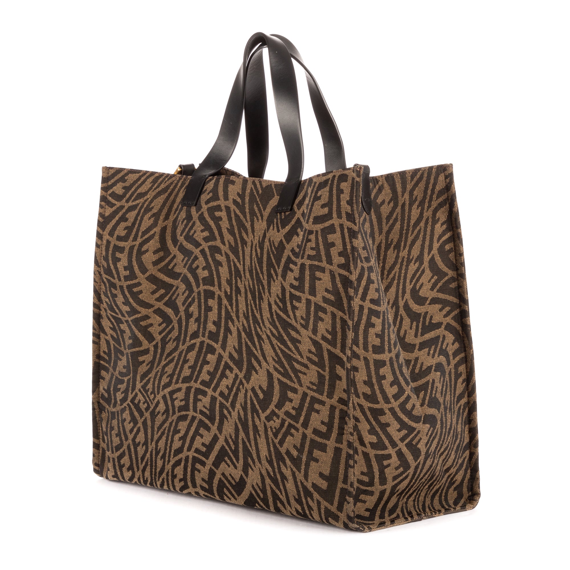 Bolso de hombro Tote de compras marrón FF Vertigo