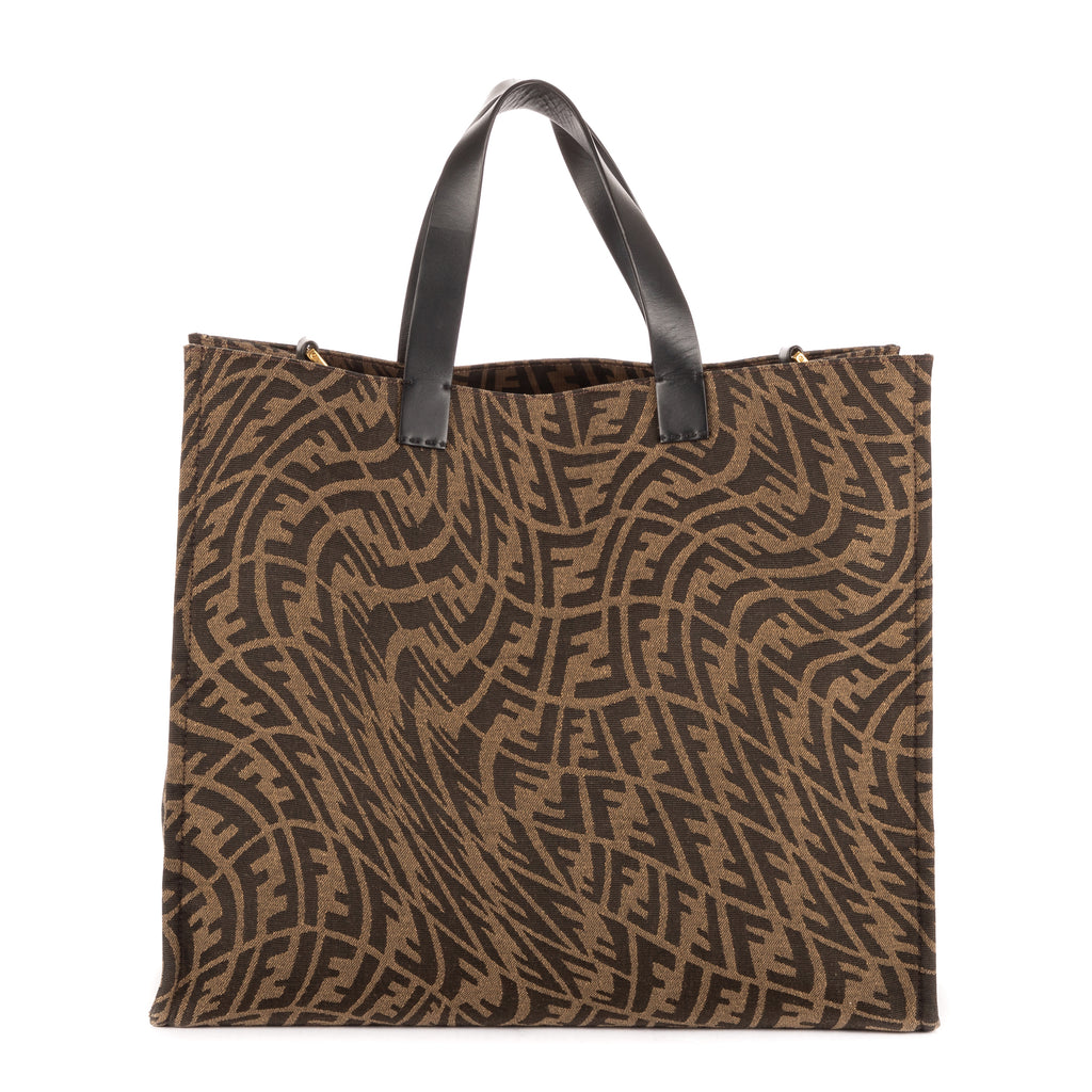 Bolso de hombro Tote de compras marrón FF Vertigo