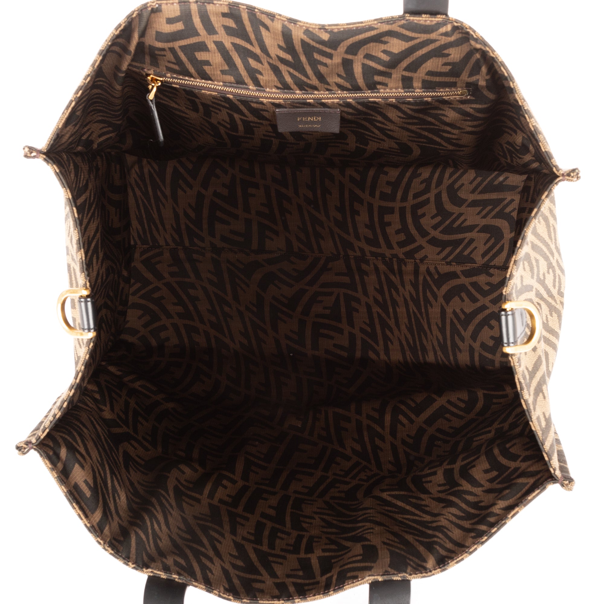 Bolso de hombro Tote de compras marrón FF Vertigo