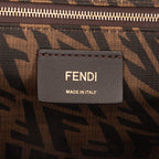 Bolso de hombro Tote de compras marrón FF Vertigo