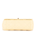 Bolso de hombro Caro Crossbody pequeño de cuero Cannage vainilla