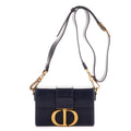 Bolso de Hombro Montaigne Small Box Piel de Becerro Azul Marino