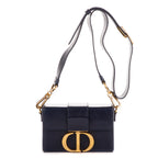 Bolso de Hombro Montaigne Small Box Piel de Becerro Azul Marino