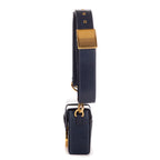 Bolso de Hombro Montaigne Small Box Piel de Becerro Azul Marino