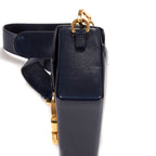 Bolso de Hombro Montaigne Small Box Piel de Becerro Azul Marino
