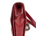 Bolso de Hombro Boy Mediano Rojo Piel de Cordero Acolchada con Costuras vistas