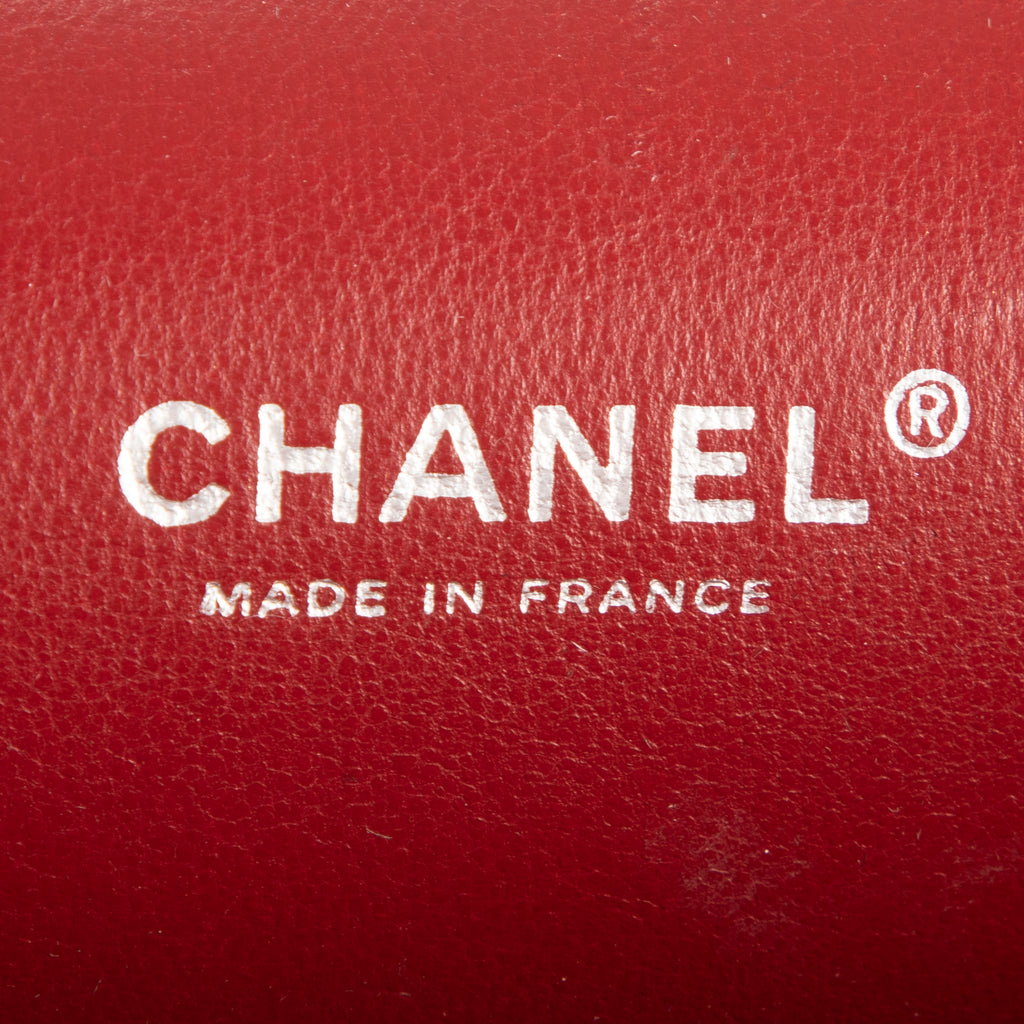 Bolso de Hombro Clásico Maxi Jumbo Doble Solapa Maxi Piel Acolchada Caviar Roja