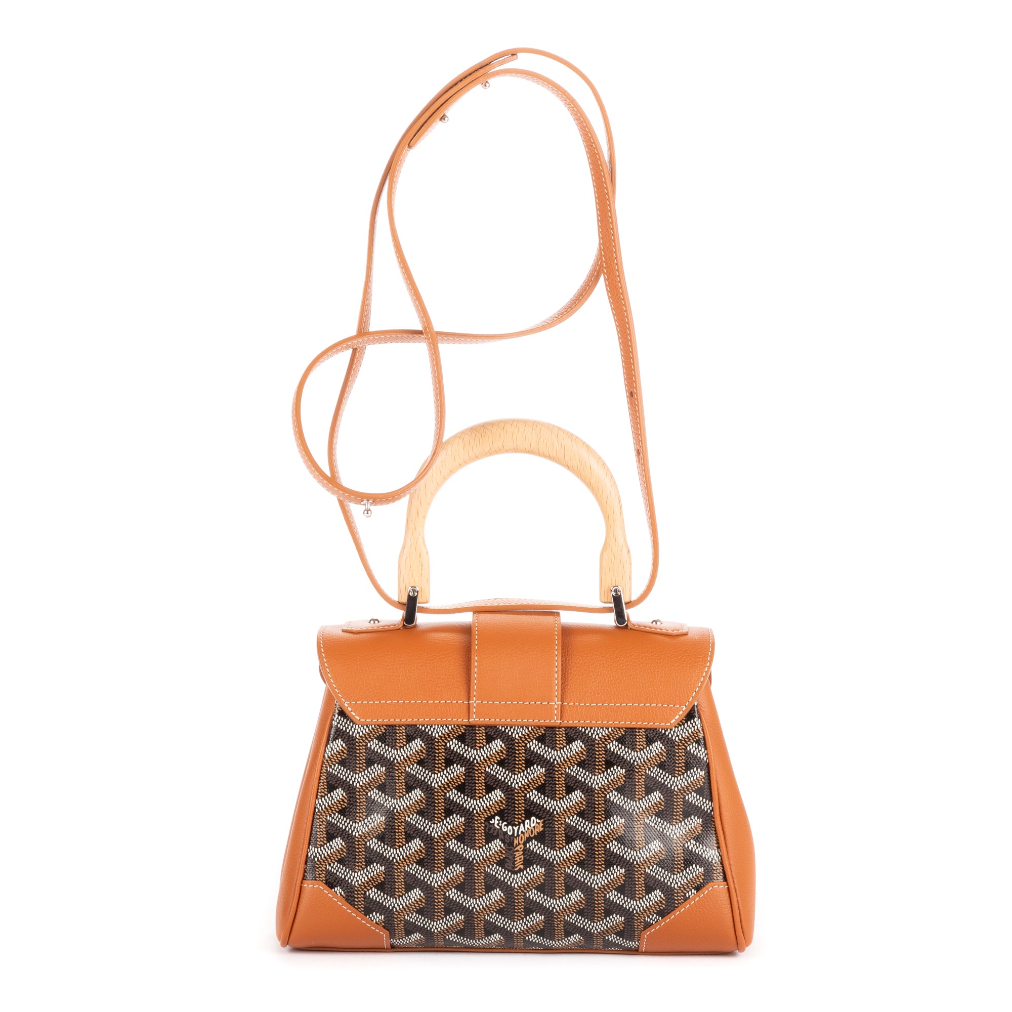 Shoulder Bag Saigon Mini Brown Goyardine Coated Canvas