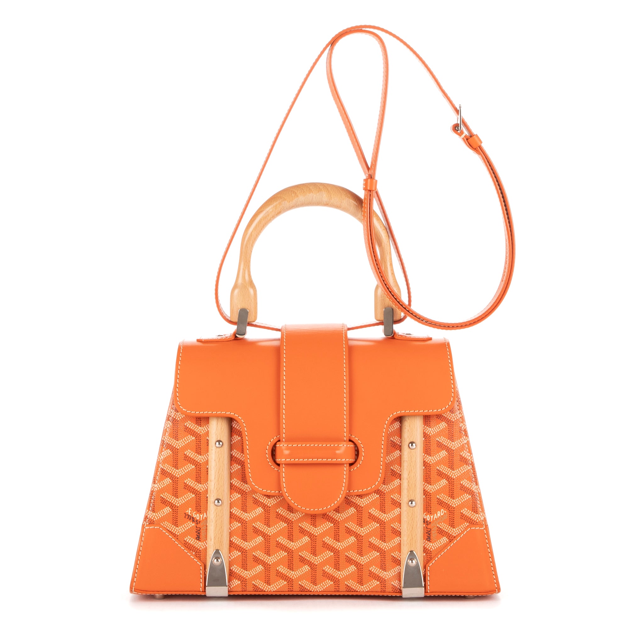 Shoulder Bag Saigon PM Orange Goyardine Coated Canvas