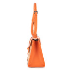 Sac à bandoulière Saigon PM en toile enduite Goyardine orange
