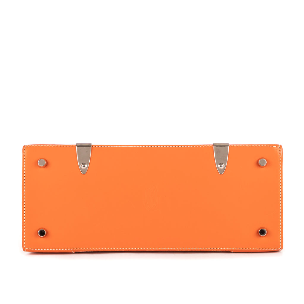 Sac à bandoulière Saigon PM en toile enduite Goyardine orange