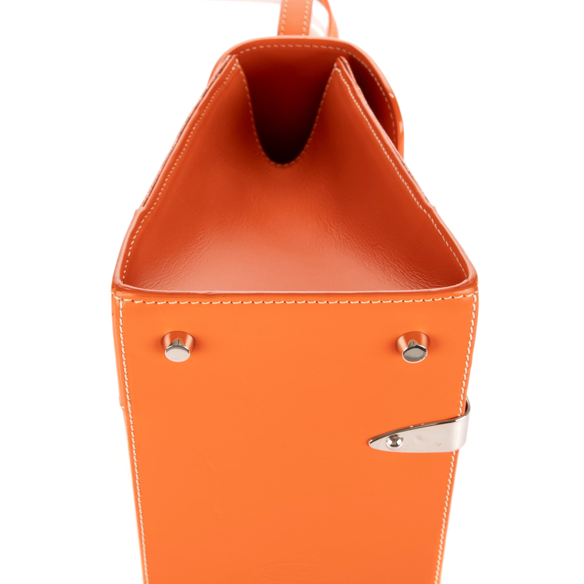 Sac à bandoulière Saigon PM en toile enduite Goyardine orange