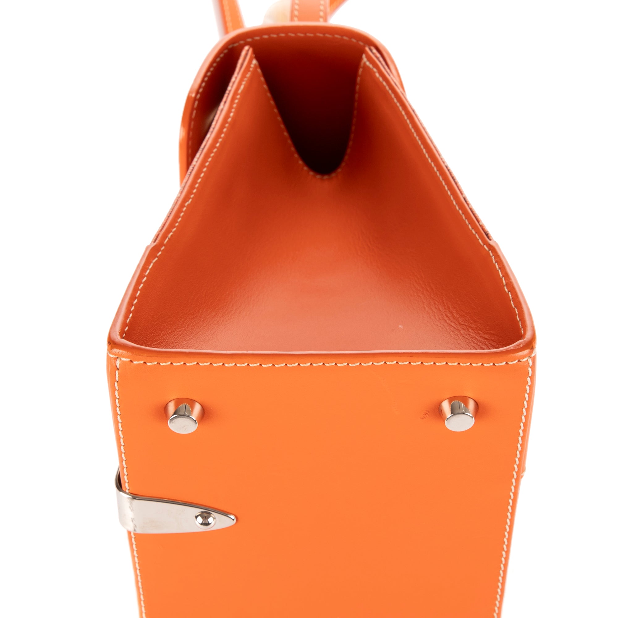 Sac à bandoulière Saigon PM en toile enduite Goyardine orange