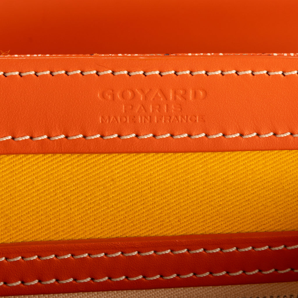 Sac à bandoulière Saigon PM en toile enduite Goyardine orange