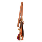 Sac bandoulière Jane Small Tassel Crossbody Cuir de veau marron/Suède