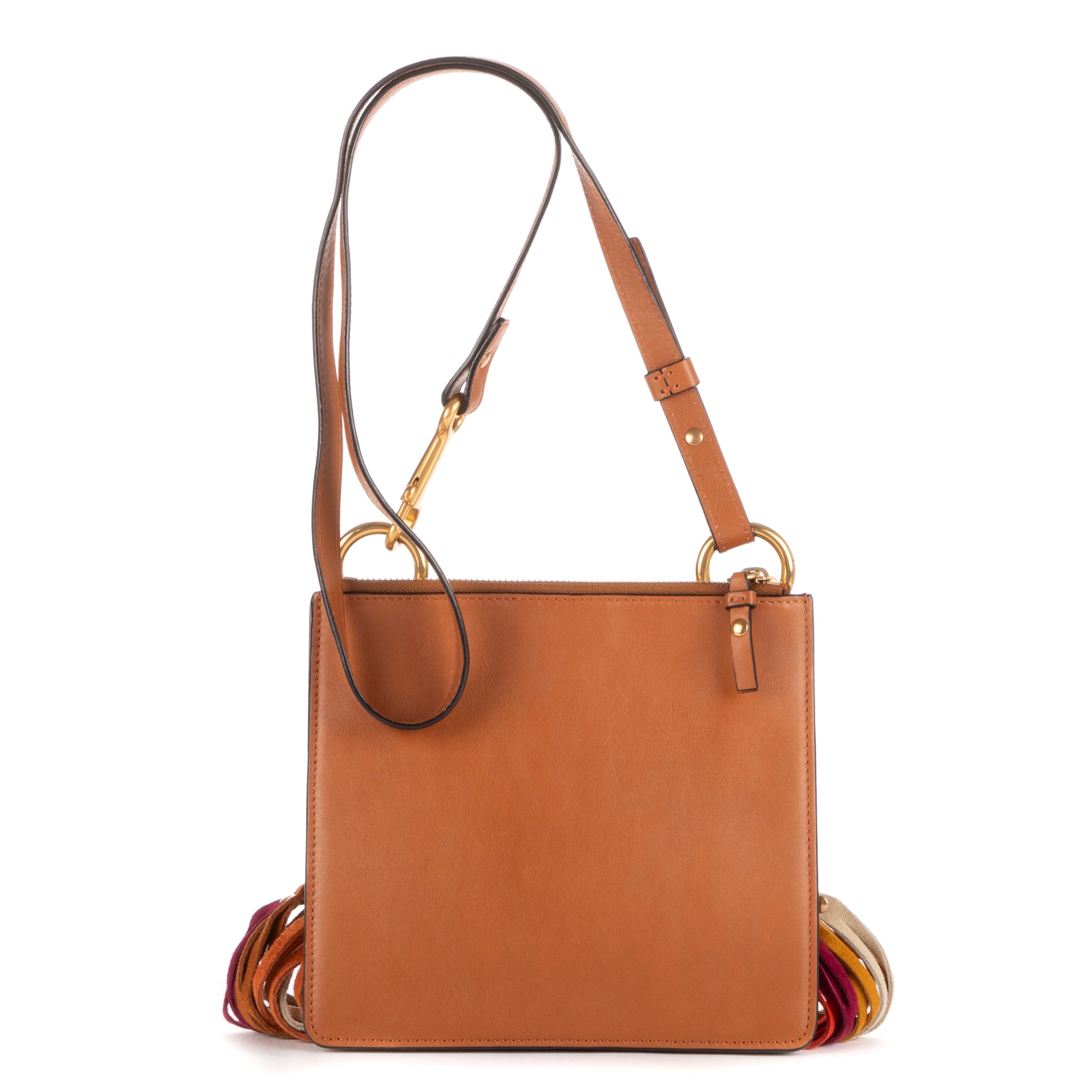 Sac bandoulière Jane Small Tassel Crossbody Cuir de veau marron/Suède