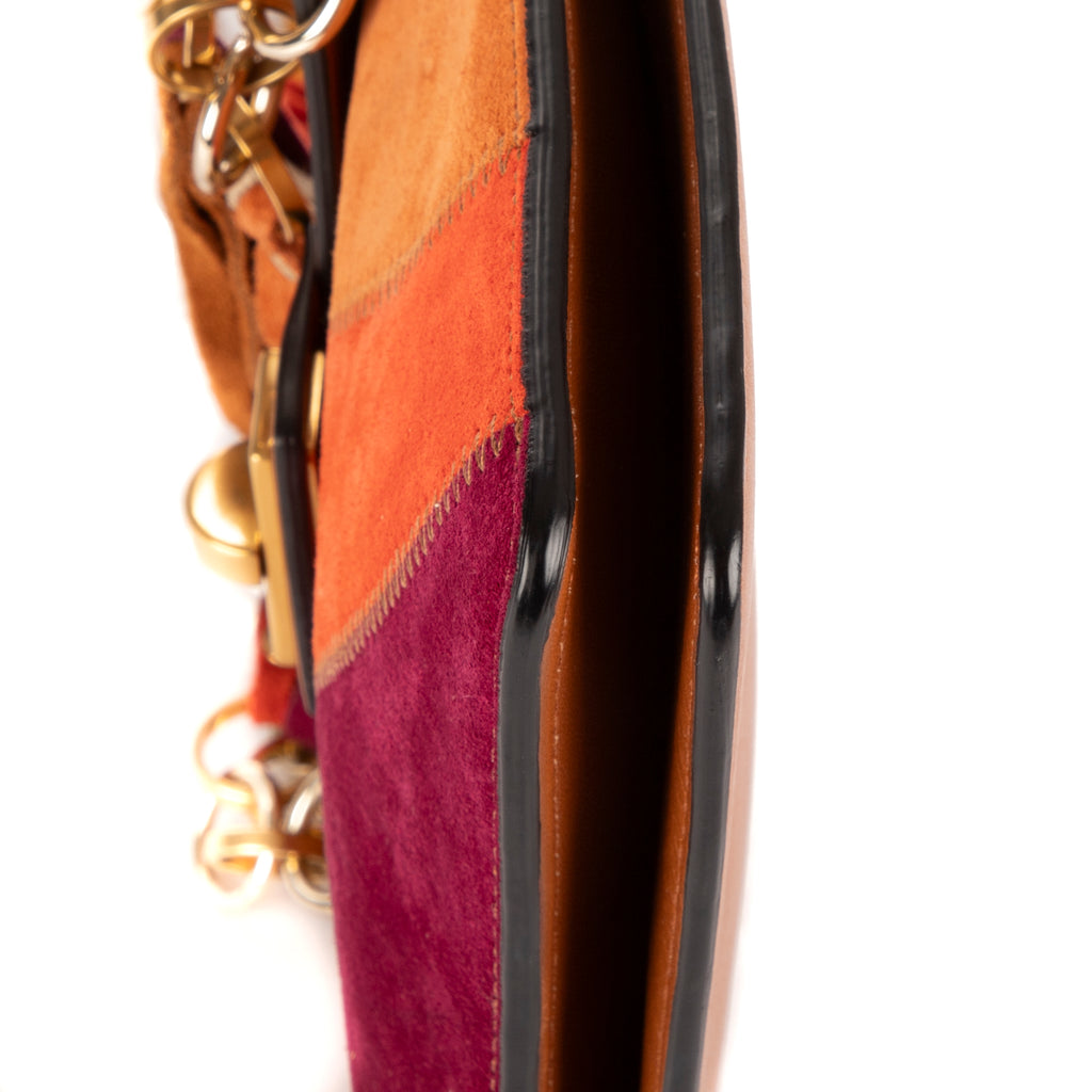 Sac bandoulière Jane Small Tassel Crossbody Cuir de veau marron/Suède