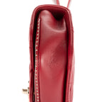 Shoulder Bag Mini Rectangle Studded Single Flap Burgundy Caviar Quilted Leather