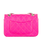 Sac bandoulière 2.55 Mini 224 double rabat en cuir de veau rose