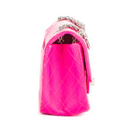 Sac bandoulière 2.55 Mini 224 double rabat en cuir de veau rose
