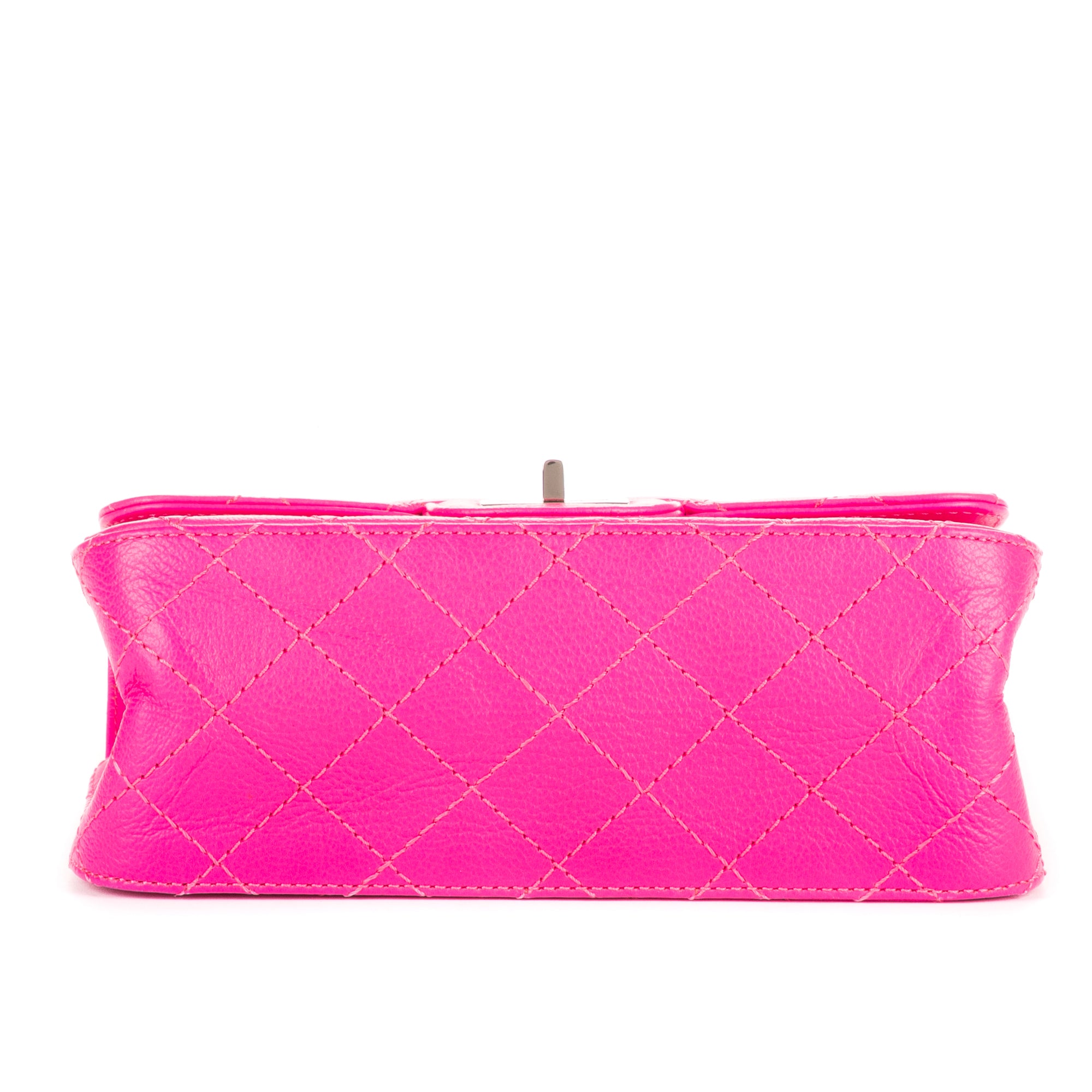 Sac bandoulière 2.55 Mini 224 double rabat en cuir de veau rose
