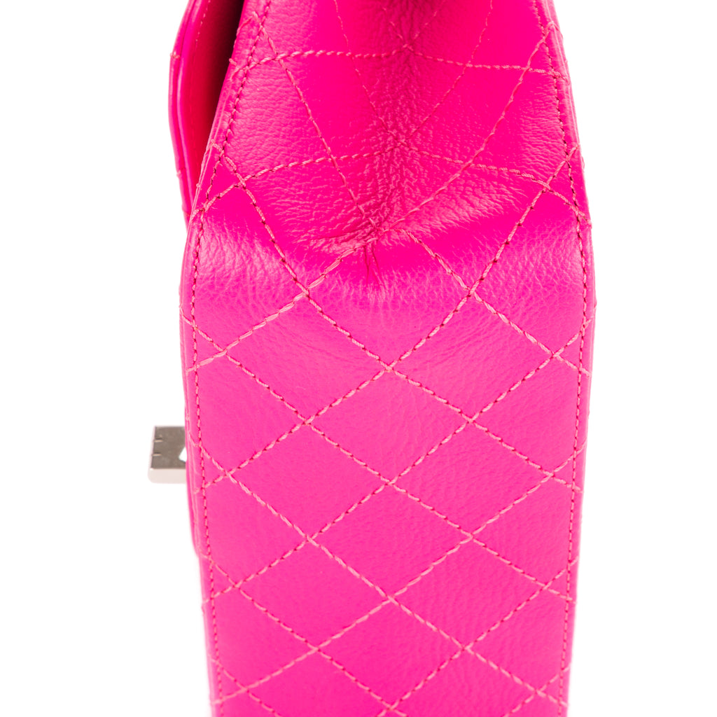 Sac bandoulière 2.55 Mini 224 double rabat en cuir de veau rose