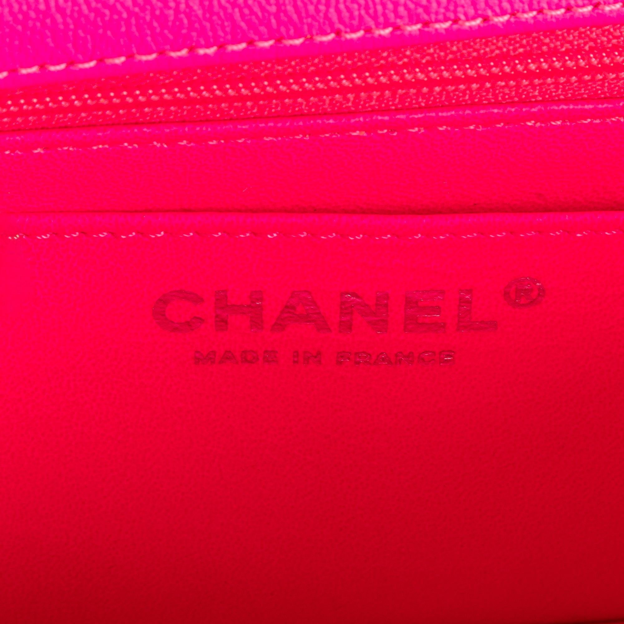 Sac bandoulière 2.55 Mini 224 double rabat en cuir de veau rose