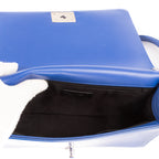 Shoulder Bag Boy Large blue Patent Quilted Leather