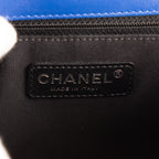 Shoulder Bag Boy Large blue Patent Quilted Leather