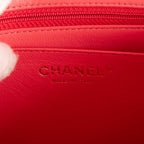 Shoulder Bag Mini Square Classic Single Flap Pink Lambskin Quilted Leather