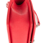 Bolso de Hombro Boy Mediano de Cuero Acolchado Rojo Caviar