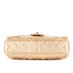 Shoulder Bag Ltd. Ed Paris-Dubai Medals Single flap Gold Quilted Embellished Perforated Leather