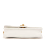 Shoulder Bag Vintage Pearl Wallet on Chain White Calfskin Quilted Leather