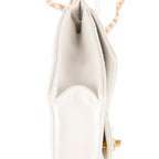 Shoulder Bag Vintage Pearl Wallet on Chain White Calfskin Quilted Leather