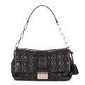 Sac à bandoulière New Look Sac à main cuir cannage noir
