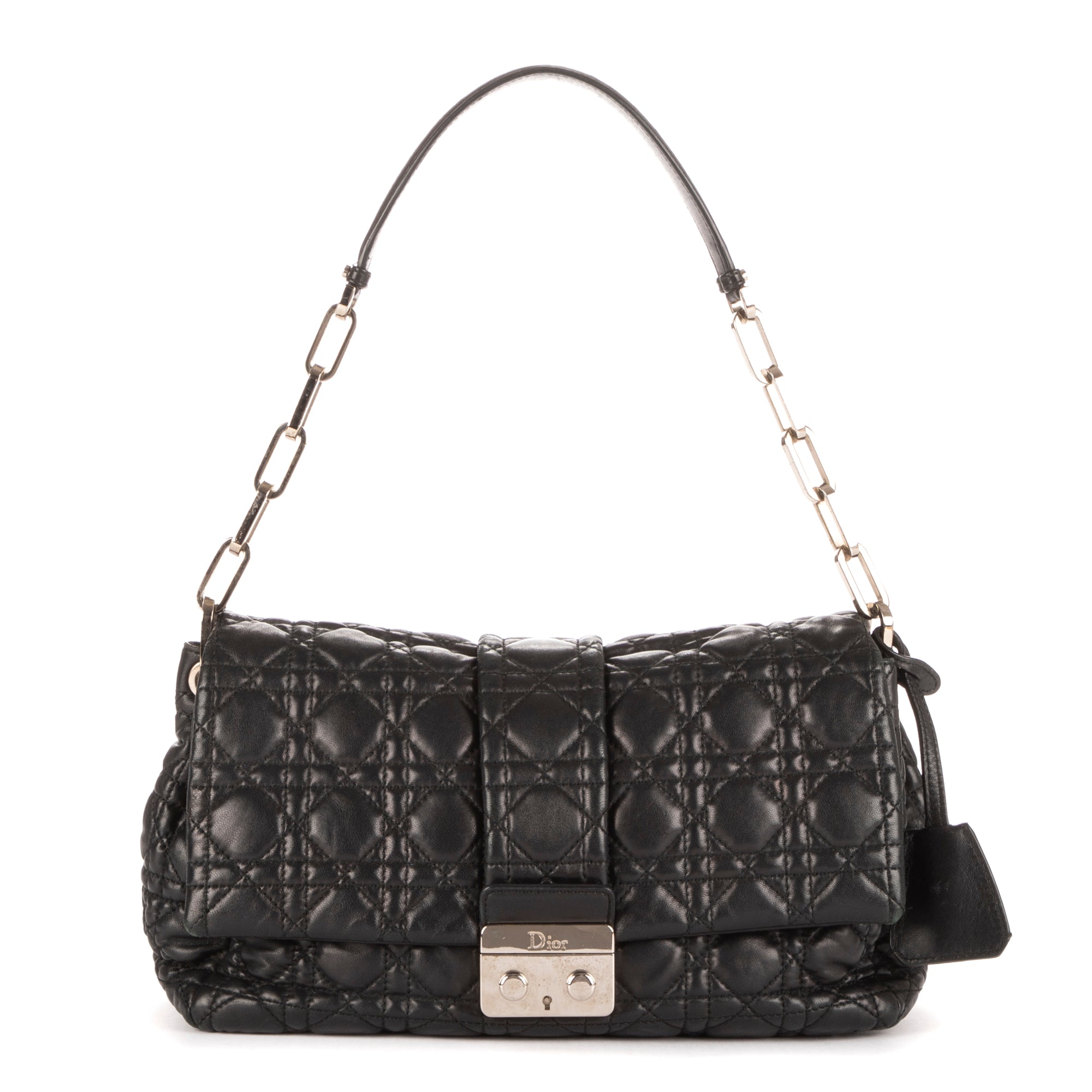 Sac à bandoulière New Look Sac à main cuir cannage noir