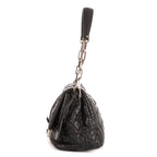 Sac à bandoulière New Look Sac à main cuir cannage noir