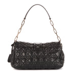 Sac à bandoulière New Look Sac à main cuir cannage noir