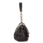 Sac à bandoulière New Look Sac à main cuir cannage noir