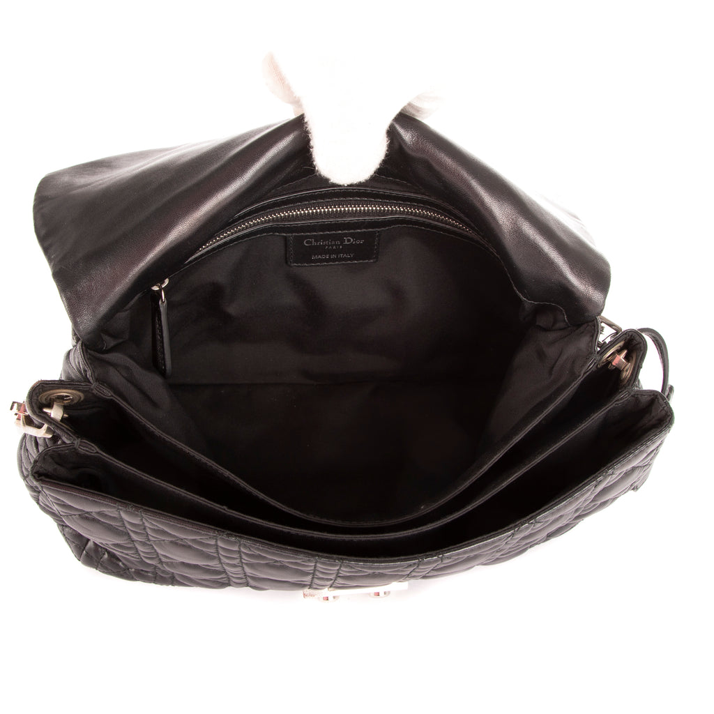 Sac à bandoulière New Look Sac à main cuir cannage noir