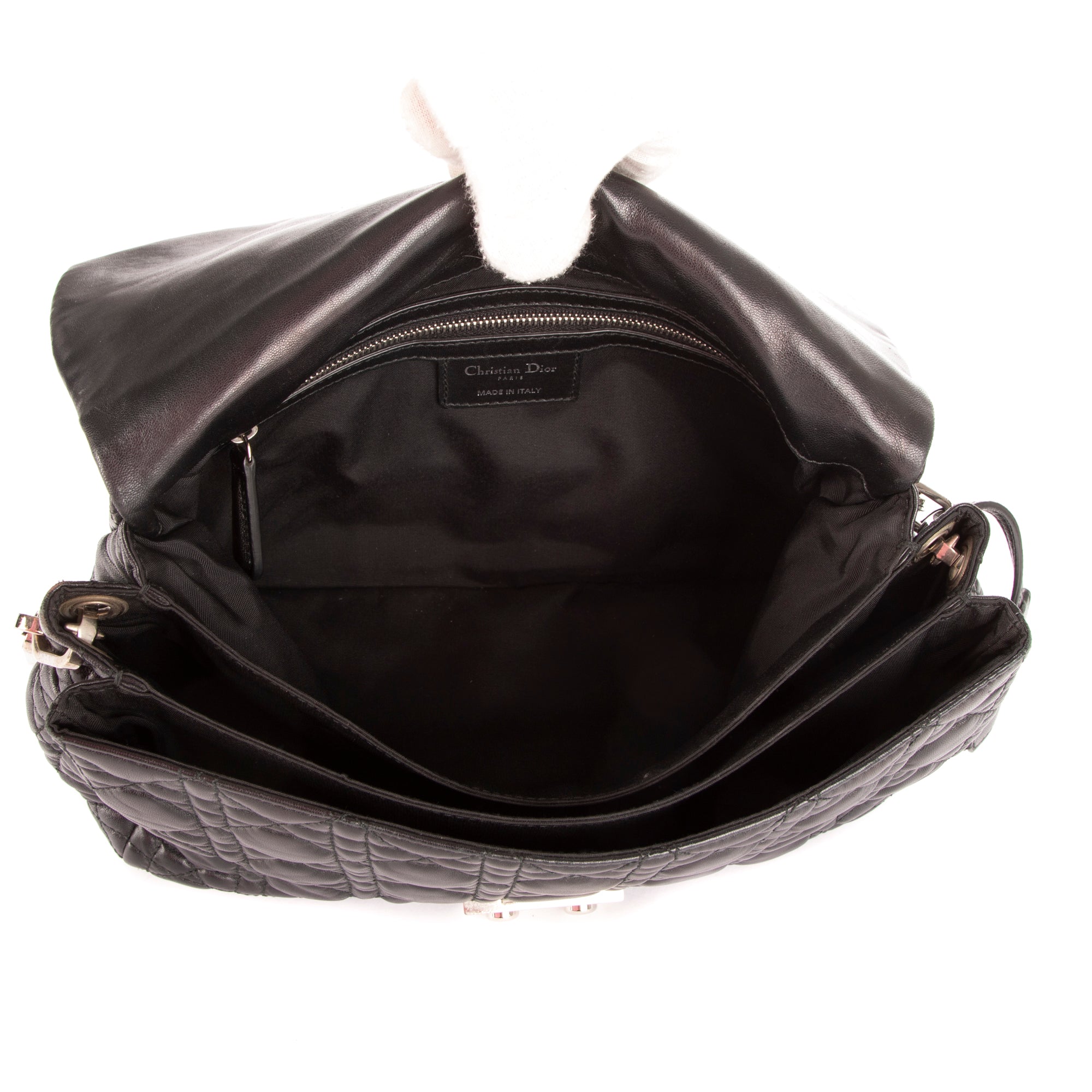 Sac à bandoulière New Look Sac à main cuir cannage noir