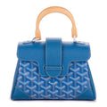 Bolso de mano Saigon Mini de lona revestida Goyardine azul